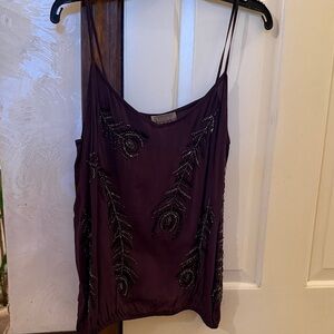 Chic designer black Beaded Women's Camisole